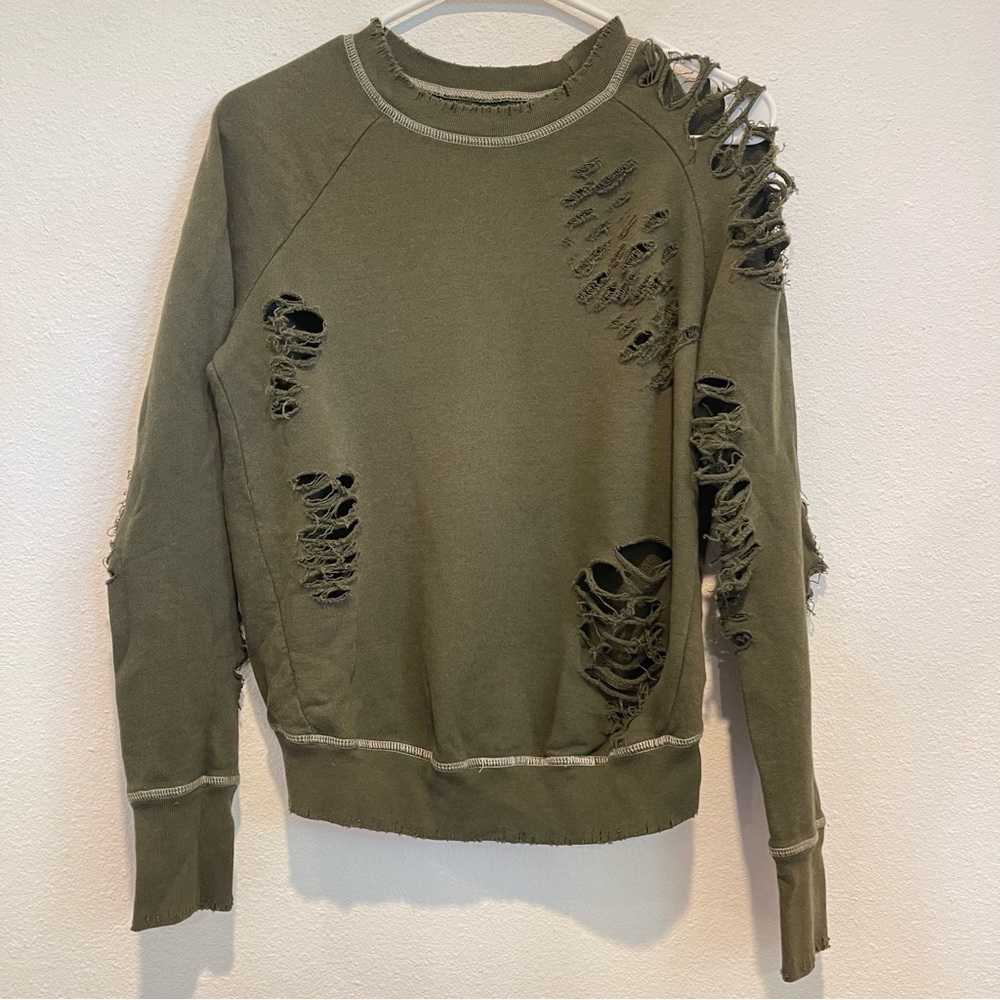 new revolve NSF distressed sweatshirt top